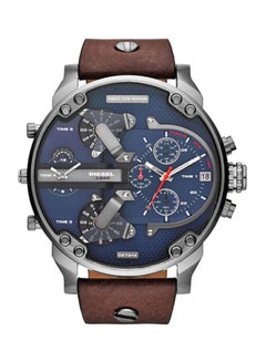 DIESEL Men's Mr. Daddy 2.0 Round Shape Leather Band Chronograph Wrist Watch 57 mm - Brown - DZ7314  - Image 1