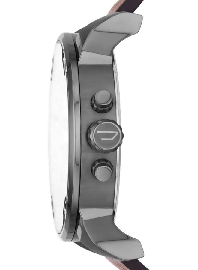 DIESEL Men's Mr. Daddy 2.0 Round Shape Leather Band Chronograph Wrist Watch 57 mm - Brown - DZ7314 - Image 3