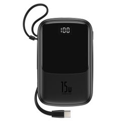 Baseus 10000 mAh Q Pow Digital Display 3A Power Bank With Type-C Charging Cable Black  - Image 2