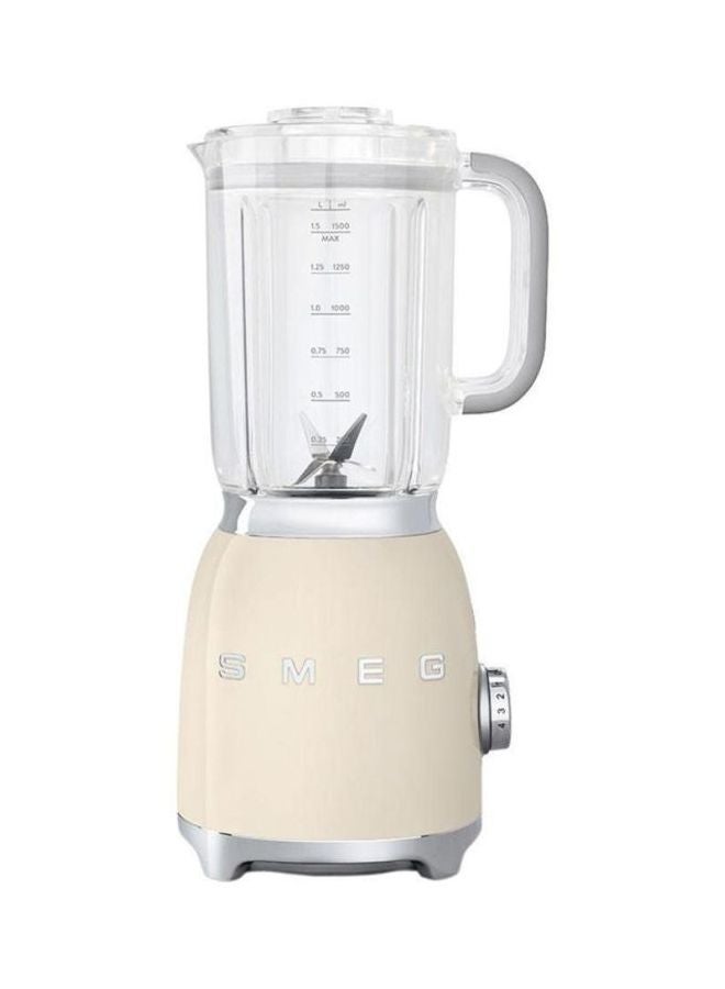smeg 50's Retro Style Aesthetic Blender 1.5 L 800.0 W BLF01CRUK Cream/Clear  - Image 1