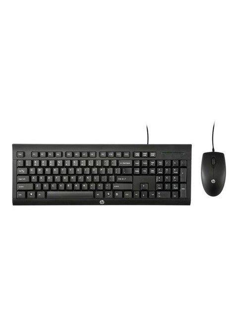 C2500 Wired Desktop Keyboard And Mouse Black