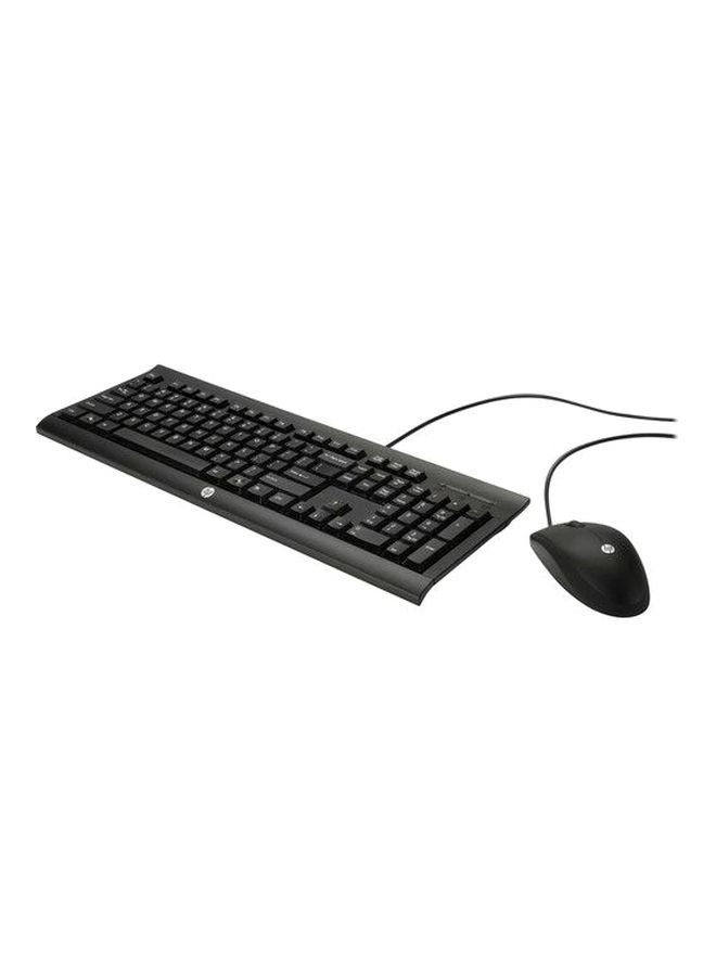 C2500 Wired Desktop Keyboard And Mouse Black