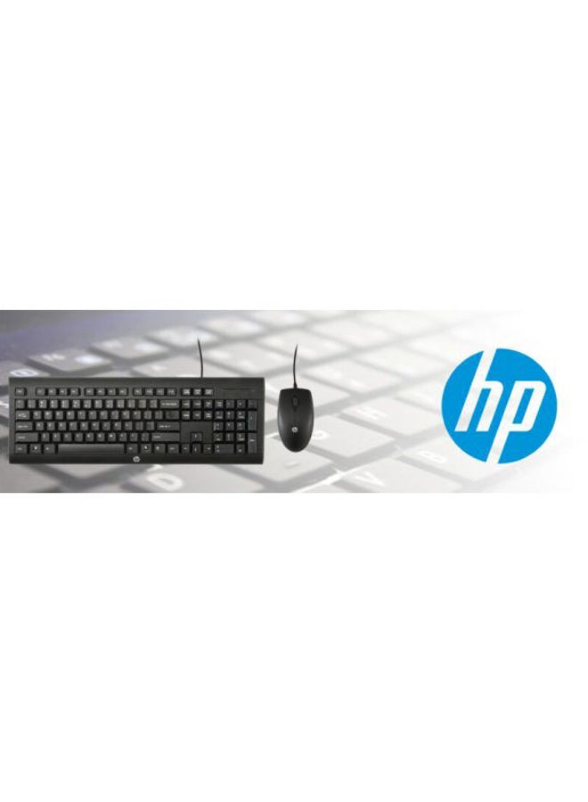 C2500 Wired Desktop Keyboard And Mouse Black