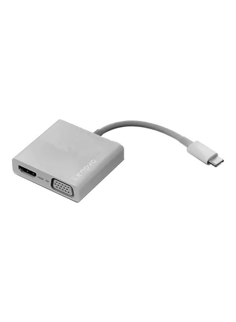 USB-C 3-in-1 Simple Plug And Play Travel Hub White