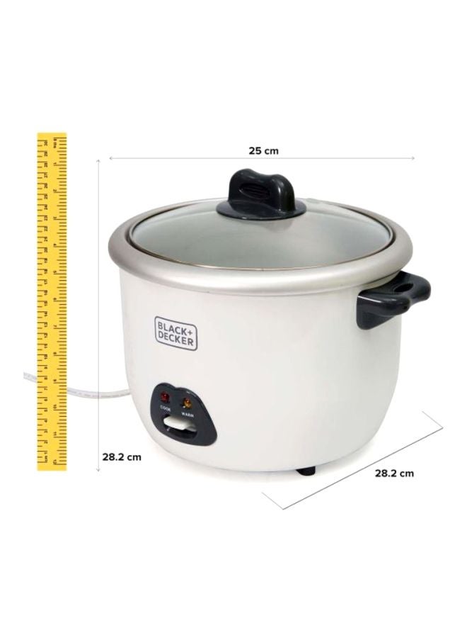 بلاك اند ديكر جهاز طهي أرز كهربائي 1.8 L 700.0 W RC1850 أبيض/ أسود  - Image 5