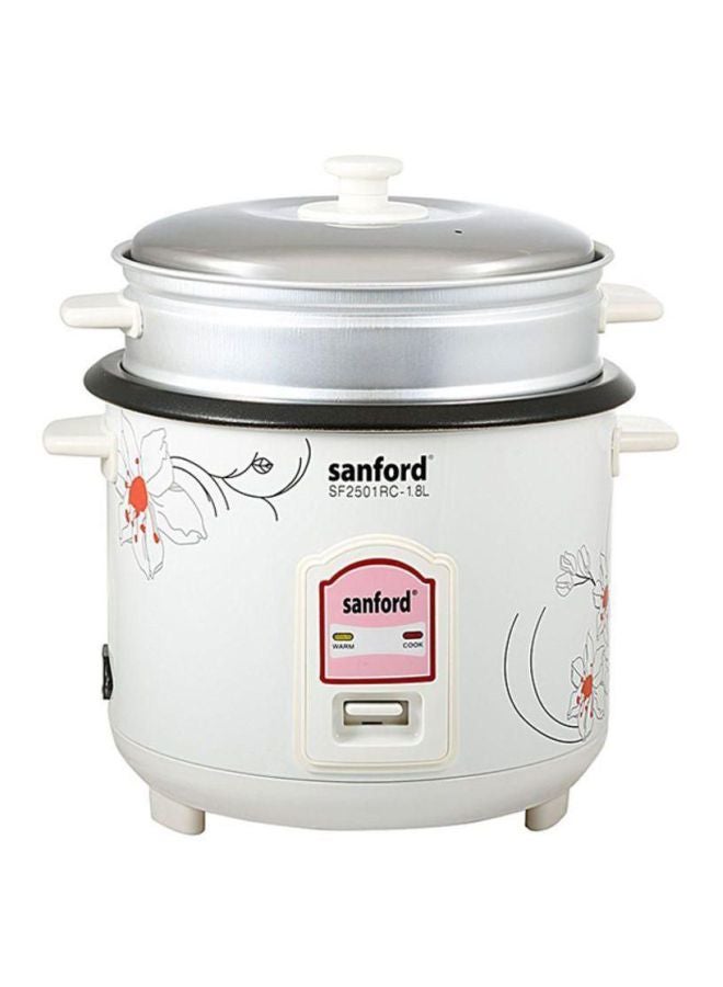 Sanford Electric Rice Cooker 1.8L 1.8 L 700.0 W SF2501 White/Silver/Pink - Image 1