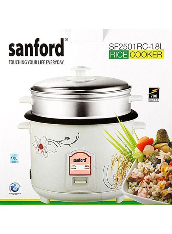 Sanford Electric Rice Cooker 1.8L 1.8 L 700.0 W SF2501 White/Silver/Pink - Image 4
