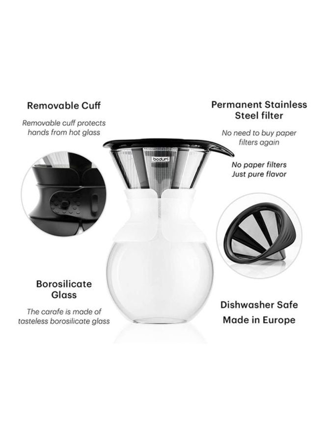 bodum - Pour Over Coffee Maker With Cork 1.0 L BD-11571-109 Clear/Black - Image 1