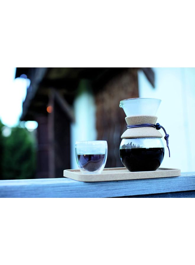 bodum - Pour Over Coffee Maker With Cork 1.0 L BD-11571-109 Clear/Black - Image 1