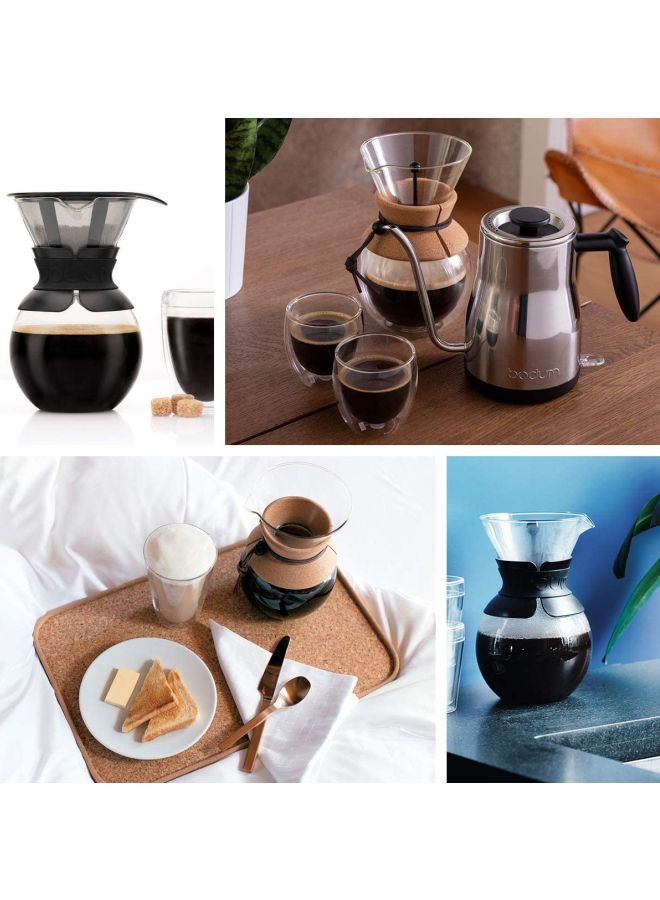 bodum - Pour Over Coffee Maker With Cork 1.0 L BD-11571-109 Clear/Black - Image 1