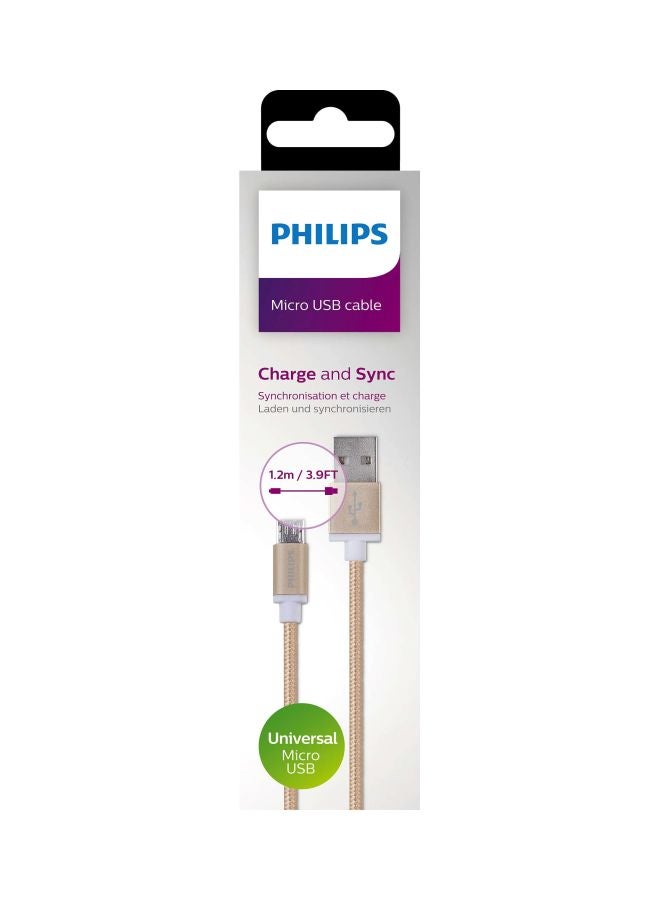 Philips Data Sync Charging Cable Gold  - Image 4