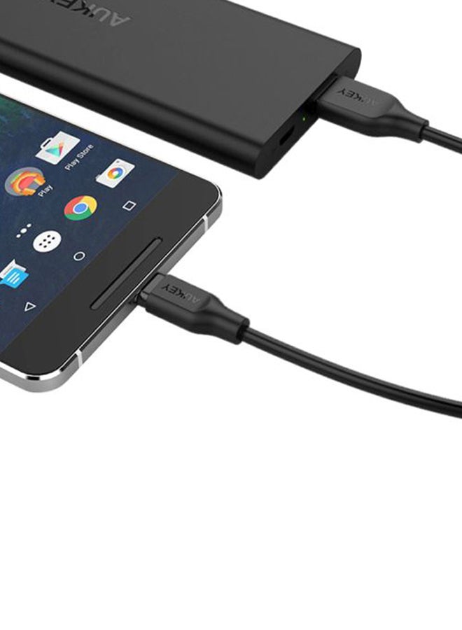 Aukey CB-CMD3 USB C to USB A Quick Charging 1M PVC Cable Compatible with Google Pixel, Apple MacBook, Chromebook Pixel, Dell XPS 13 & 15, HP Elite x2 LG G5, HTC 10.(pack of 3) - Black - Image 5