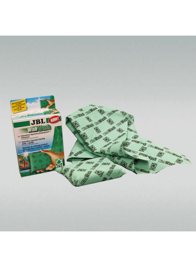 JBL WishWash Cleaning Cloth And Sponge Green/Black Sponge (10x10), Cloth (51x40)cm - Image 3