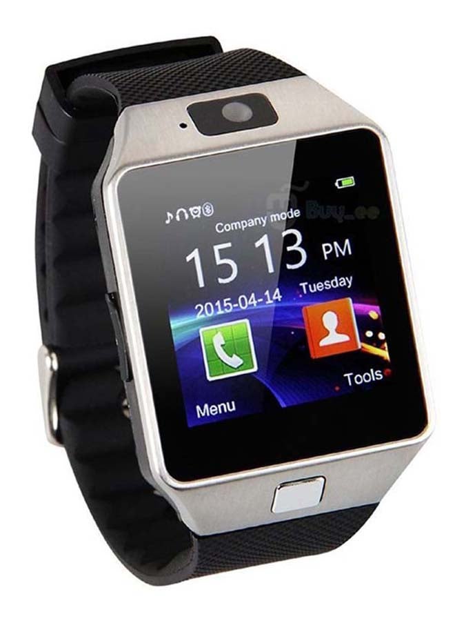 Waterproof Smart Watch With Camera Black/Silver