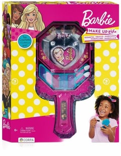 Barbie Make Up Plastic Beautiful Hand Mirror With Cosmetics Set 