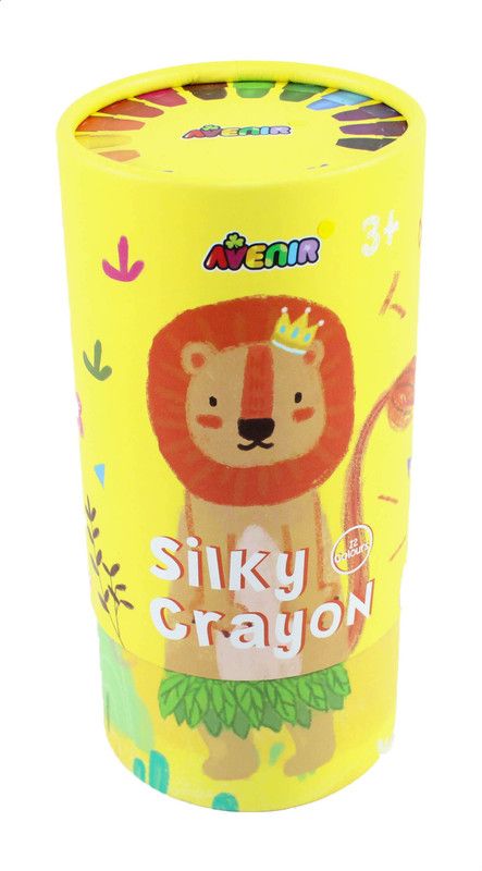 12-Color Lion Printed Silky Crayon Can - v1607733366/N42614978A_1