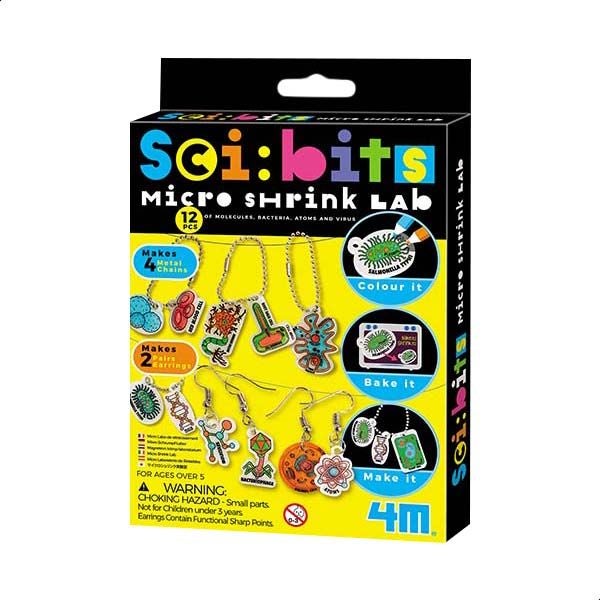 4M مجموعة لعب ساي:بيتس مايكرو شرينك لاب من 12 قطعة