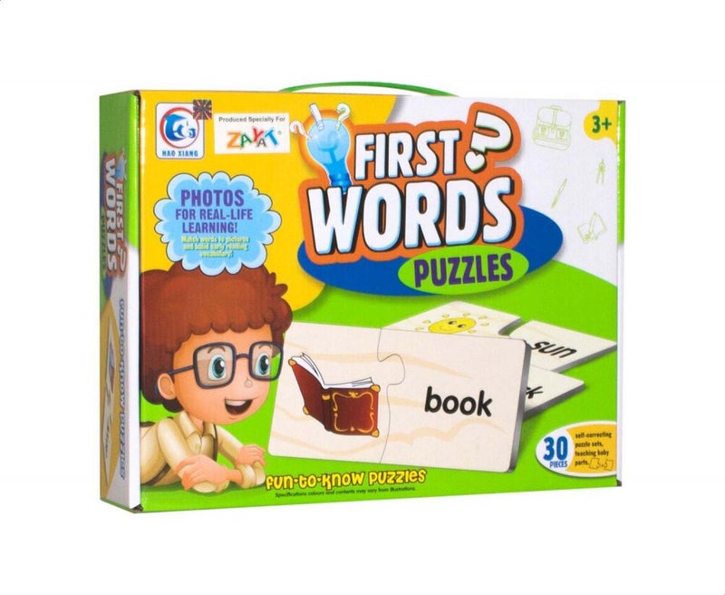 زيات مجموعة ألعاب أحجية تركيب صور الكلمات الأولى من 30 قطعة