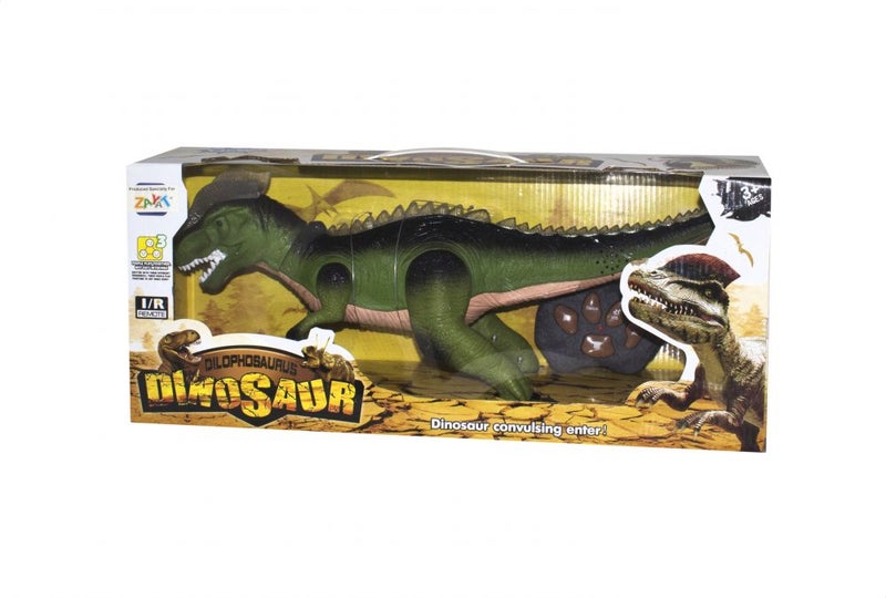 Zayat - 2-Piece Dilophosaurus Dinosaur Animal Robot With Remote Control - Image 1