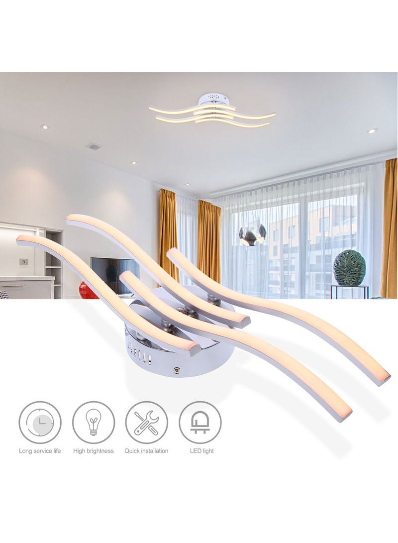 LU-L11-283 4 Branches LED Waved Celing Light Warm white 37.00*7.50*15.50cm - Image 1