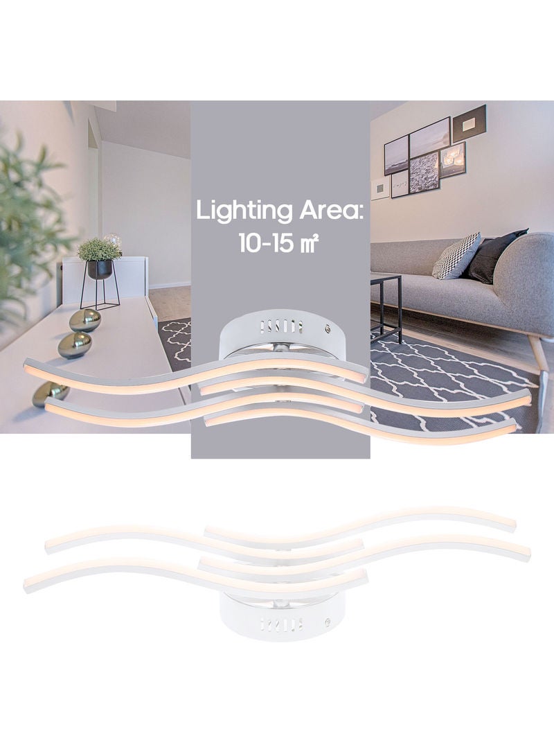 LU-L11-283 4 Branches LED Waved Celing Light Warm white 37.00*7.50*15.50cm - Image 3