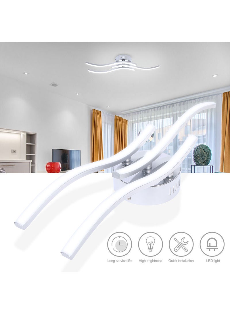 مصباح LED بتصميم 3 أغصان ملتوية طراز LU-L11-284 أبيض 35.50x5.00x15.50سم  - Image 1