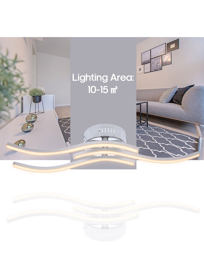 مصباح LED بتصميم 3 أغصان ملتوية طراز LU-L11-284 أبيض 35.50x5.00x15.50سم  - Image 2