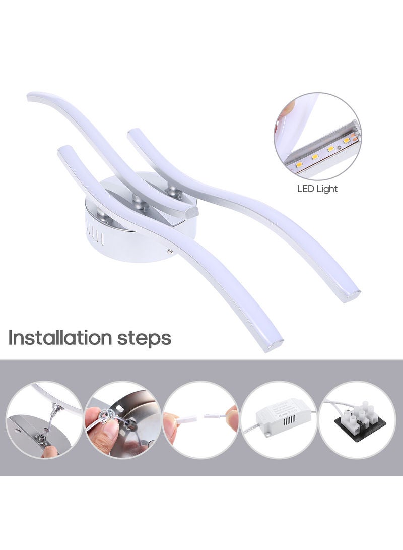 مصباح LED بتصميم 3 أغصان ملتوية طراز LU-L11-284 أبيض 35.50x5.00x15.50سم  - Image 3