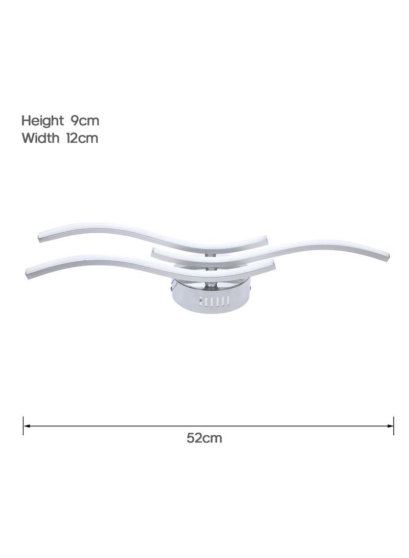 مصباح LED بتصميم 3 أغصان ملتوية طراز LU-L11-284 أبيض 35.50x5.00x15.50سم  - Image 4