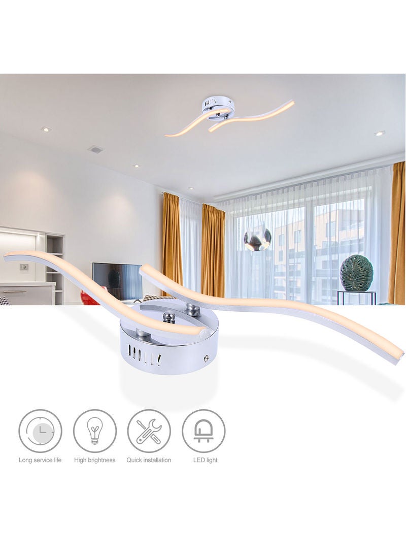 LU-L11-287 2 Branches LED Waved Celing Light Warm white 35.50*5.00*15.50cm - Image 1
