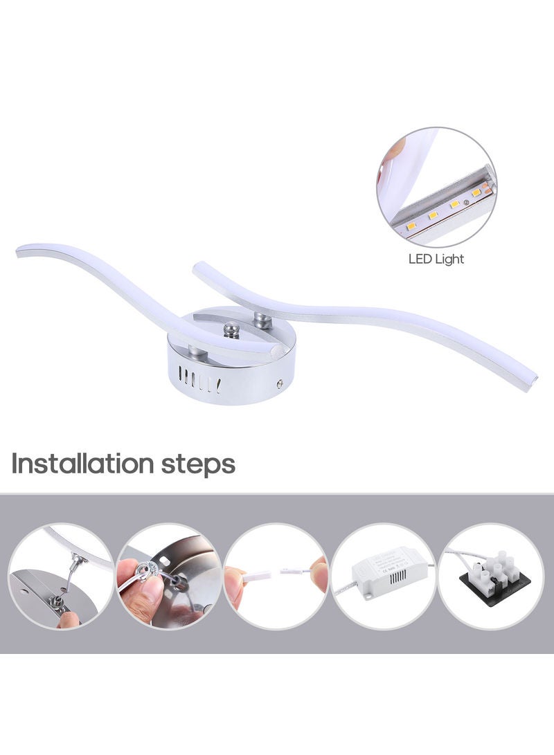 LU-L11-287 2 Branches LED Waved Celing Light Warm white 35.50*5.00*15.50cm - Image 4
