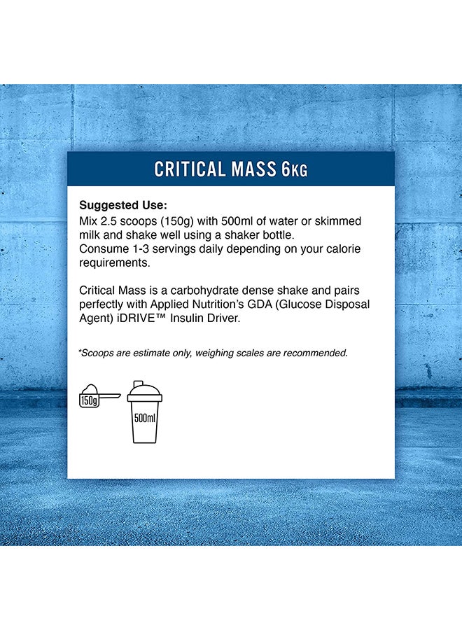 Critical Mass Lean Mass Gainz Strawberry Flavour 6Kg