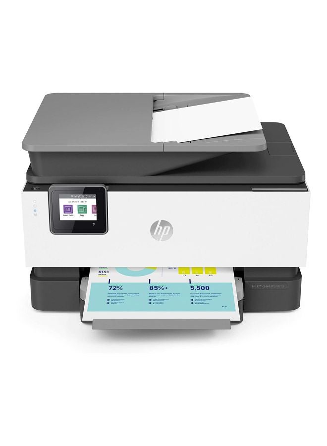 HP - OfficeJet Pro 9013 All-In-One Printer With Print/Copy/Scan/Fax Function,1KR49B White/Grey - Image 1