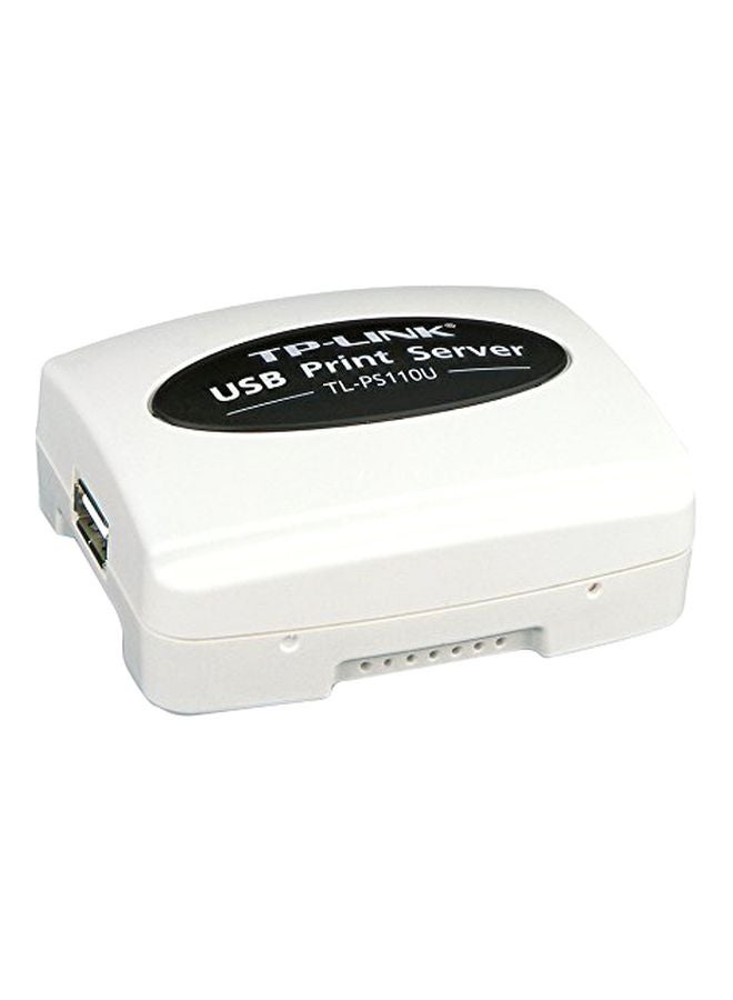 TP-LINK - USB2.0 Single Port Fast Ethernet Print Server White - Image 1