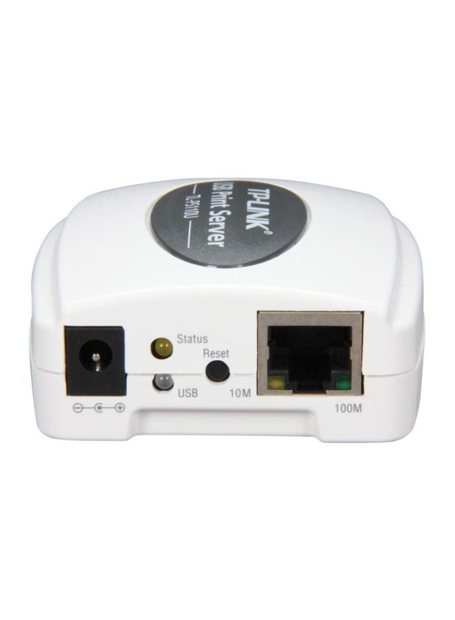 TP-LINK - USB2.0 Single Port Fast Ethernet Print Server White - Image 1