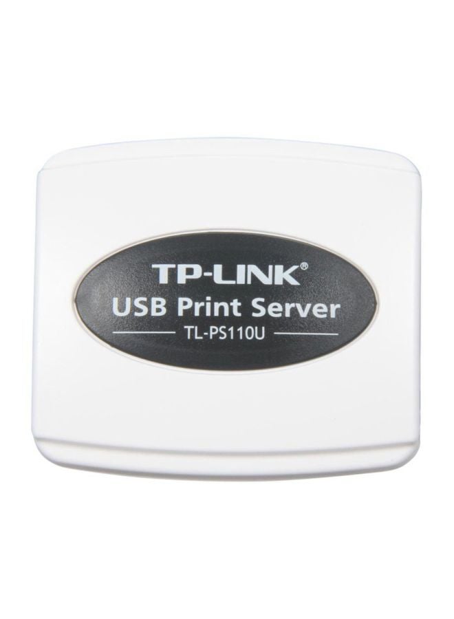 TP-LINK - USB2.0 Single Port Fast Ethernet Print Server White - Image 1
