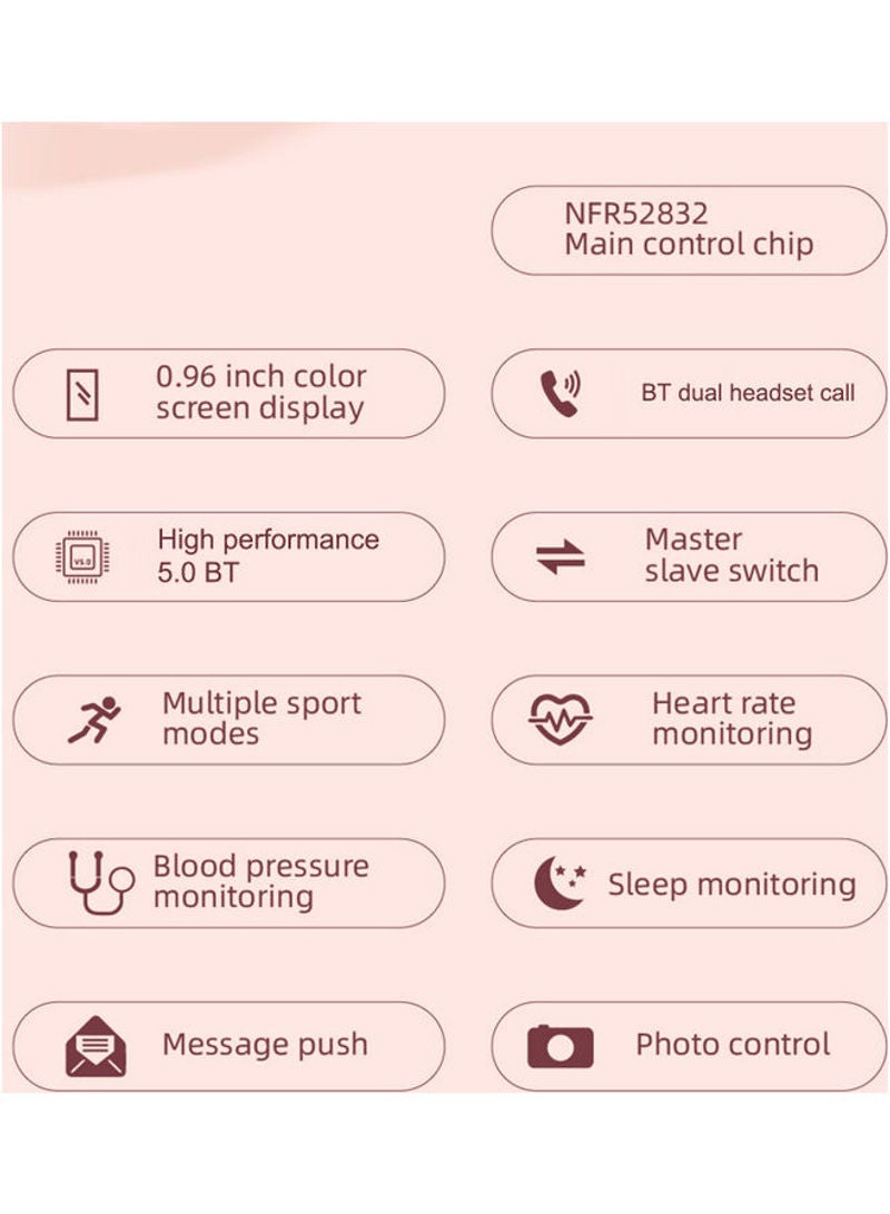 Generic - Activity Tracker Smart Watch And TWS Earbuds Combo Set Black - Image 1