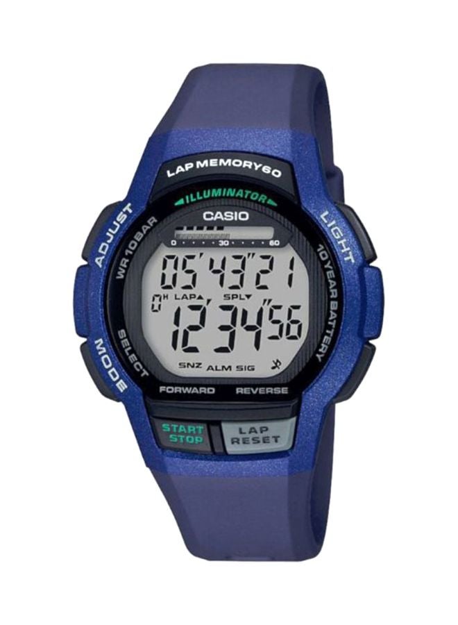 كاسيو ساعة يد رقمية بسوار من الراتينج طراز WS-1000H-2AVEF - مقاس 43 مم - لون أزرق للرجال - Image 1