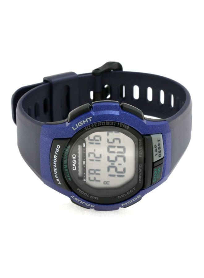 كاسيو ساعة يد رقمية بسوار من الراتينج طراز WS-1000H-2AVEF - مقاس 43 مم - لون أزرق للرجال - Image 4