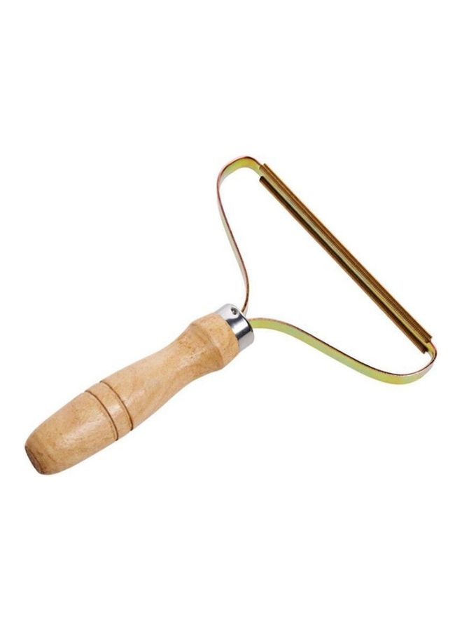 Mini Lint Remover For Woolen Clothes Beige/Green 12cm - Image 1