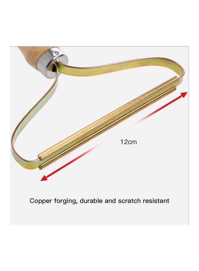 Mini Lint Remover For Woolen Clothes Beige/Green 12cm - Image 2