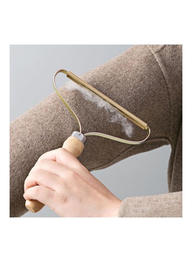 Mini Lint Remover For Woolen Clothes Beige/Green 12cm - Image 3