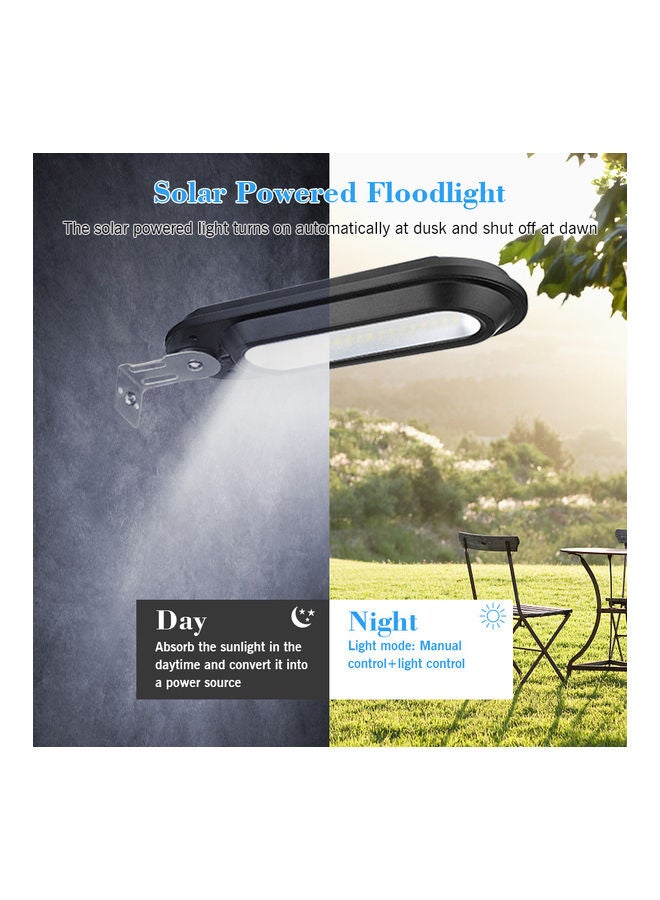 مصباح كشاف مكون من 18 مصباح LED، يعمل بالطاقة الشمسية أسود 23.5x4.5x8.5سم - Image 2