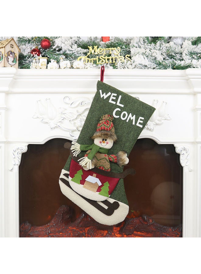 Christmas Socks Gift Bag Green 46.00x0.15x25.00cm - Image 3