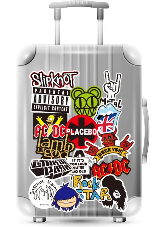 100-Piece Rock And Roll Music Sticker Multicolour 15.00x4.00x10.00cm - Image 3