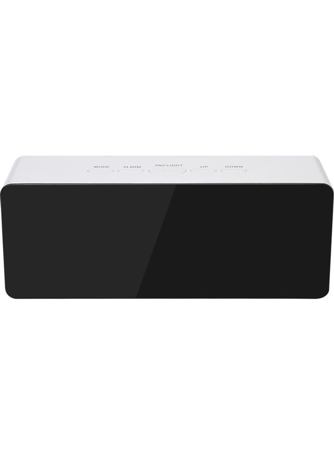 Mirror LED Alarm Clock White/Black 14.50x4.30x7.80cm - Image 5