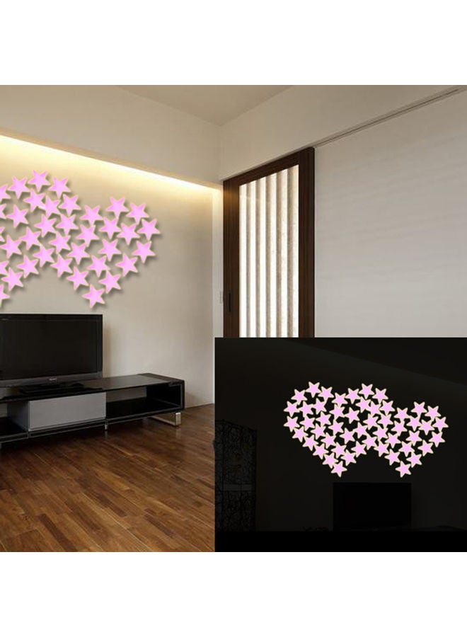 10-Piece Noctilucent Star Shape Stickers Green/Blue/Pink 15.00x0.50x6.00cm - Image 2