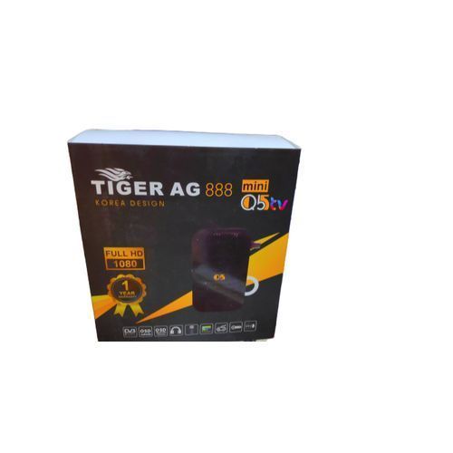 تايجر - جهاز استقبال أقمار صناعية صغير بجهاز تحكم عن بعد بالبلوتوث وخاصية الواي فاي Q5tv أسود - Image 1