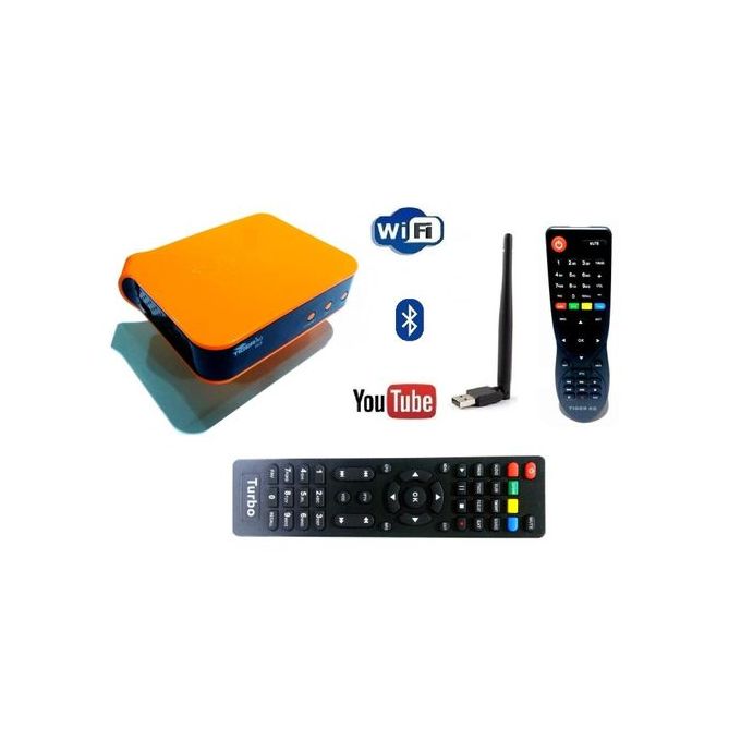 TIGER - Full HD Digital Satellite Receiver With Remote Bluetooth And Free Wifi Receiver Tiger H3 Orange - Image 1