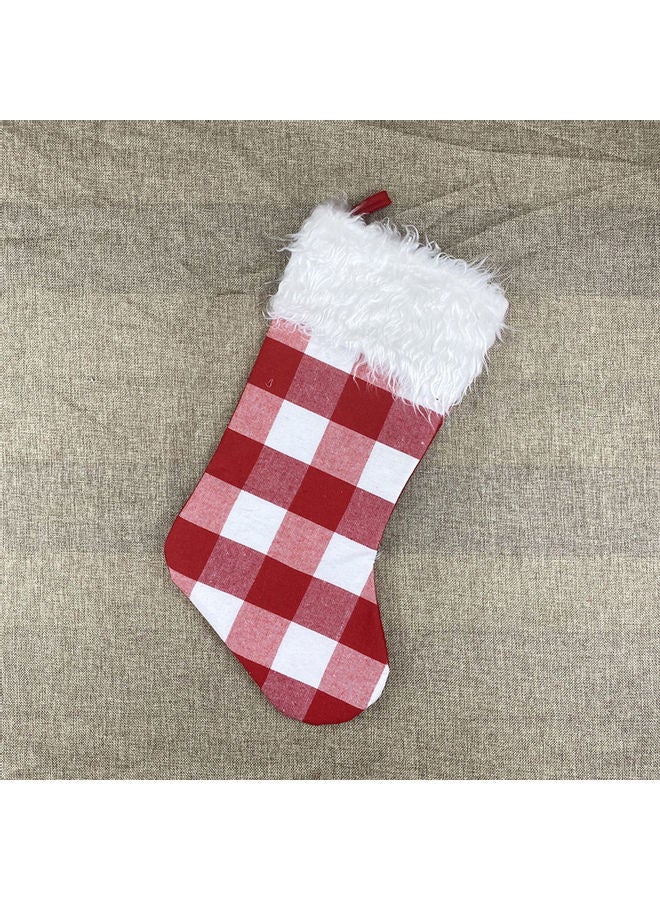 2-Piece Plaid Pattern Hanging Stockings Set Multicolour 47.5x21.3cm - Image 2
